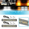 Truck Beacon Light 48 LED Amber Strobe Flashing Grille Lightbar