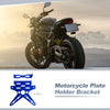 Motorcycle Plate Mount Aluminum Alloy Blue 26*10 mm Hole