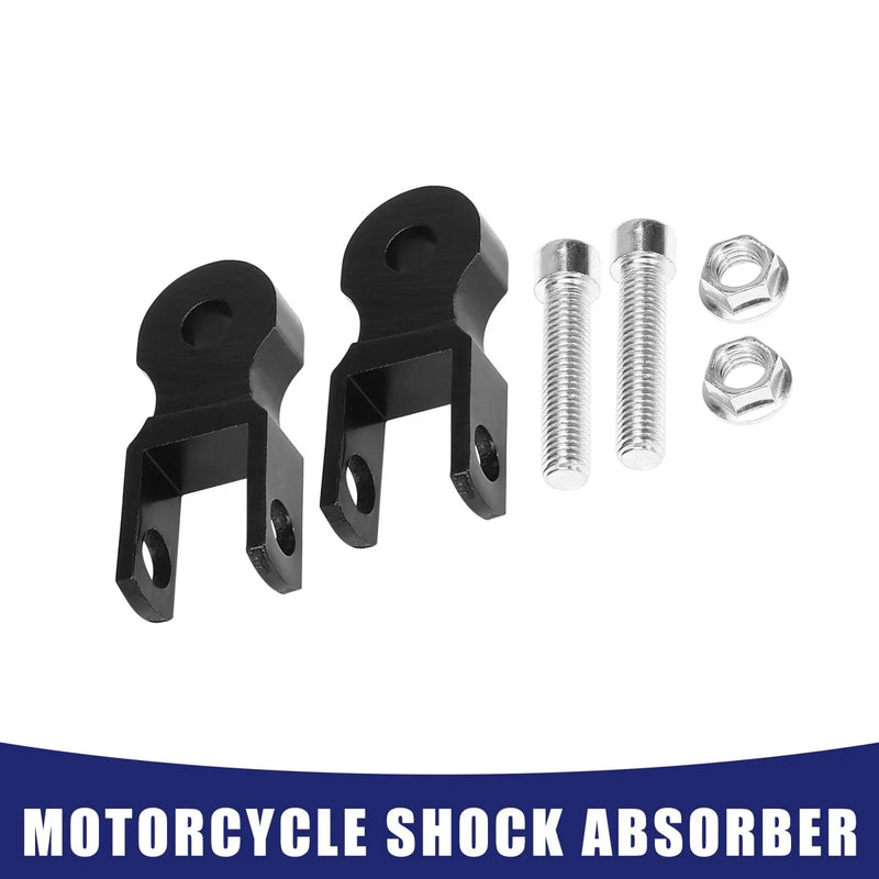 Pair 5cm Universal Motorbike Rear Shock Absorber Riser Height Extension Black