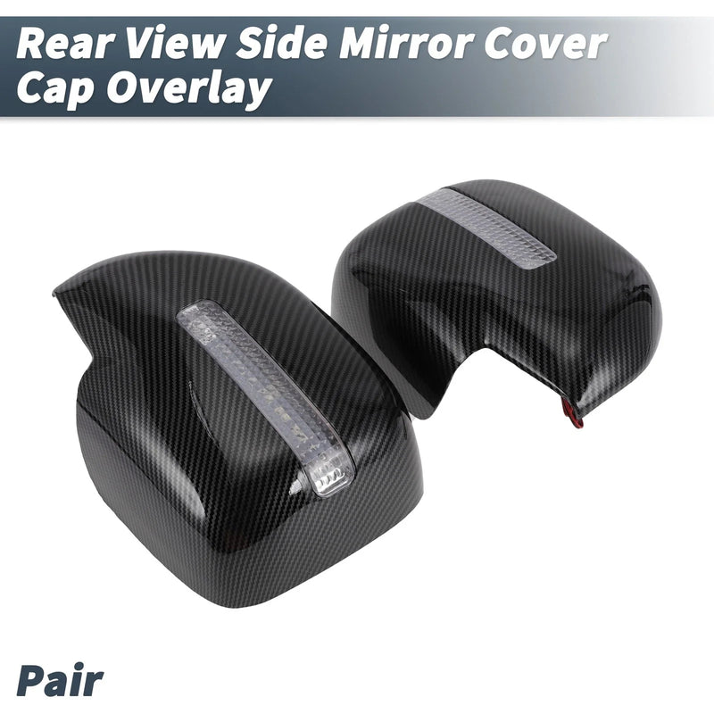Lexus LX470 2 x Rearview Mirror Cover Overlay Black CF (1999–2007)