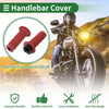Motorcycle Dark Red TPU 7/8" 22mm Hand Grips Cover Kit