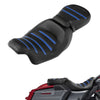 Harley Road Glide King (2009-2023) Black Blue Rider Driver Passenger Seat