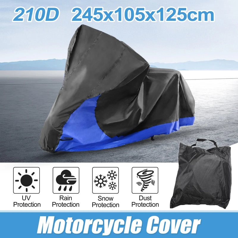 Harley Softail Slim Breakout Cruiser Black Blue XL 2 x in 1 Motorcycle Cover