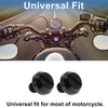Motorcycle 2 x Right Hand M8x1.25 Mirror Hole Plugs & Screws Black