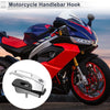 Square Aluminum Alloy Motorcycle Hanging Hook 1 Set Silver Tone 78mm Length