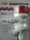 Rule, Dual Port, 3 / 4" Compatibility Livewell Baitwell Pump 800 GPH