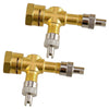 Motorcycles & Cars TPMS Valve Tee Adapter 3-Way Pure Copper