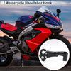 Crooked Flat Handle with Hook Aluminum Alloy Motorcycle Hanging Hook Black