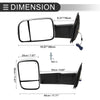 Dodge Ram 1500 with Turn Signal Light Silver Tone 1 pair Tow Mirrors