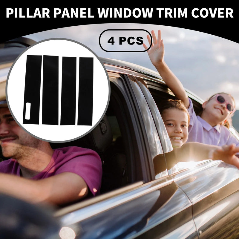 Ford F-150 (2015-2021) Black 4 x Car Pillar Window Trim Covers