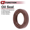 Make Model Oil Seal 18x28x5mm Brown 2 Pcs Rotary Shaft Seal FKM Rubber