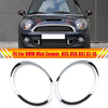 Mini Cooper R55 R56 (2007-2015) Chrome Headlight Trim Ring Covers 2x