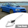 Subaru Silver Tone Front Bumper Trailer Ring Towing Hook Triangle Shape