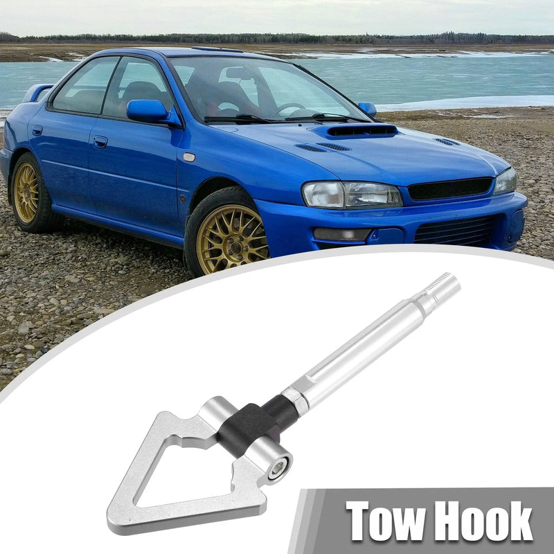 Subaru Silver Tone Front Bumper Trailer Ring Towing Hook Triangle Shape