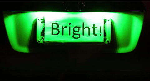 Nissan Navara D22 Bright Green LED Number Plate Light Bulbs (2005-2015)