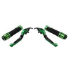 BMW S1000R S1000RR Green Extendable Brake Clutch Levers Grip Set (2010-2023)