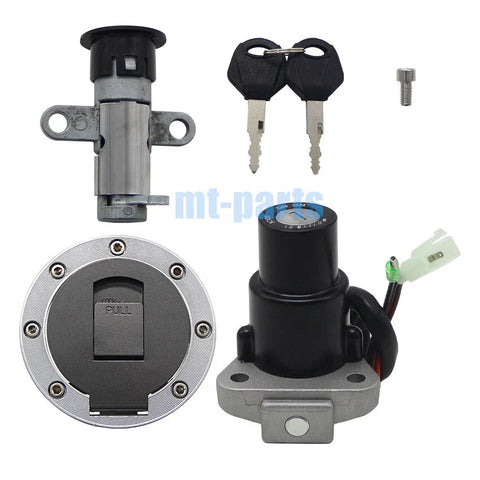Yamaha TZR125, TZM150, TDM850 Ignition Key Switch, Fuel Tank Cap, Seat Lock Set (1991-2006)