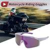 Motorcycle 1 x Motorcycle Goggles Purple Lens White Frame Triacetyl Cellulose