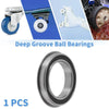 Deep Groove Ball Bearing 25x37x7mm Silver Tone Black