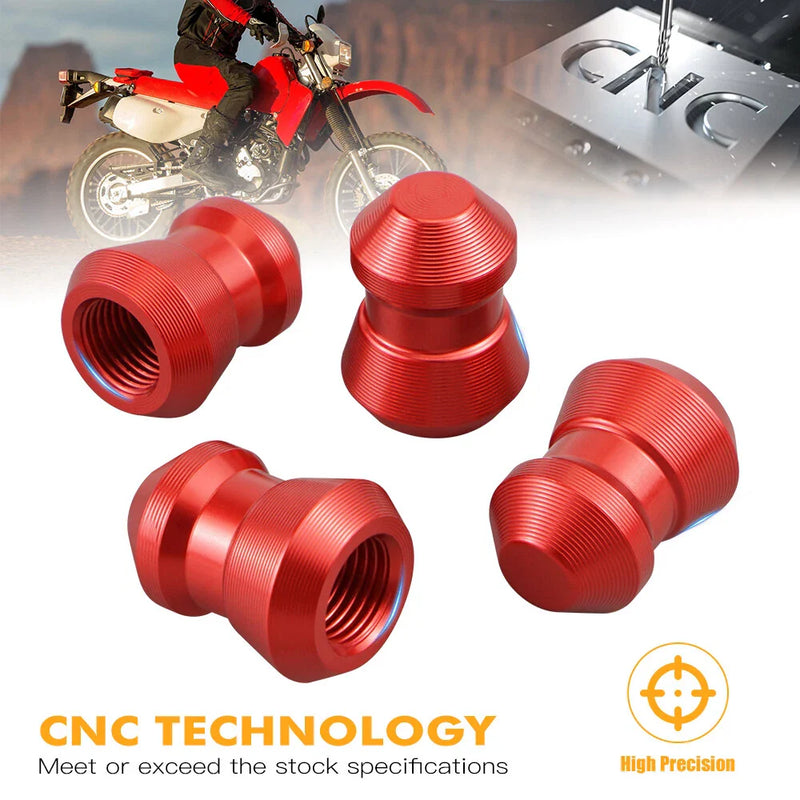 Honda XR650L 4 x Tire Air Valve Stem Caps (1993-2025)