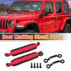 Jeep Wrangler JK JL (2018-2023) Black Red Car Door Limiting Straps Set