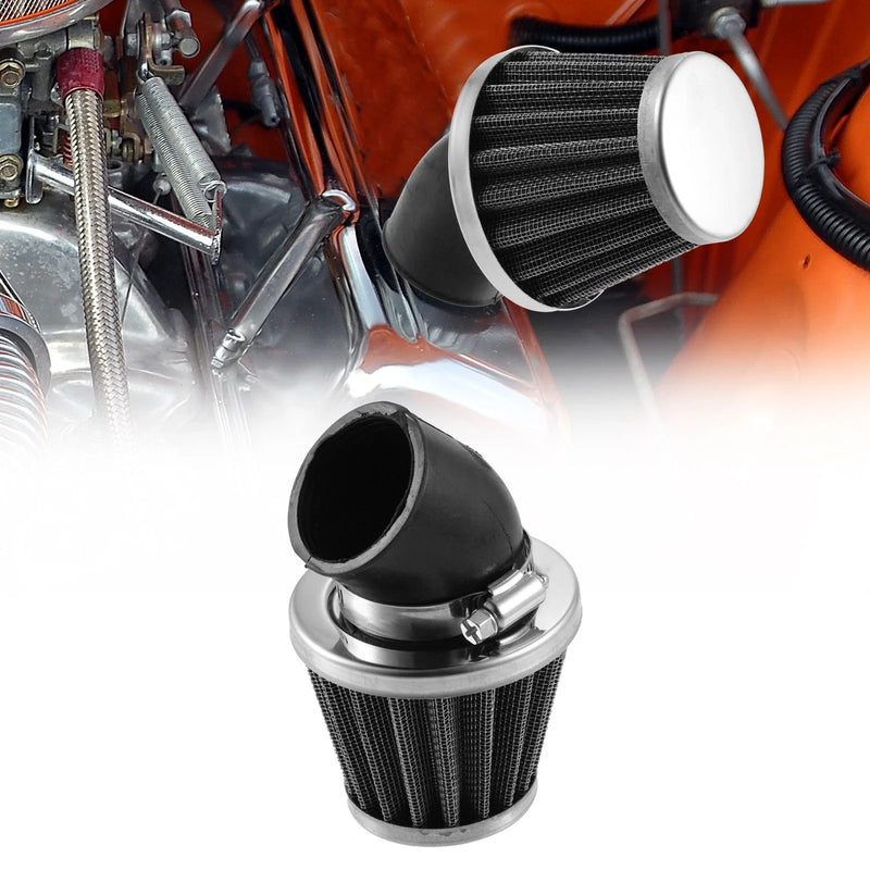 Motorcycle Universal Air Filter 38mm Elbow Conical Round Tapered