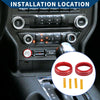 Ford Mustang 2015-2021 Red AC Climate Switch Knob Cover Ring
