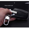 BMW 1 3 4 5 6 X1 X3 Leather Remote FOB Key Cover Keyless Bag w Keychain