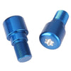 Motorcycle Dirt Bike 18mm Blue Handlebar Grips & End Cap Plugs