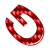 Car Badge Emblem Carbon Red Letter Decals Stickers