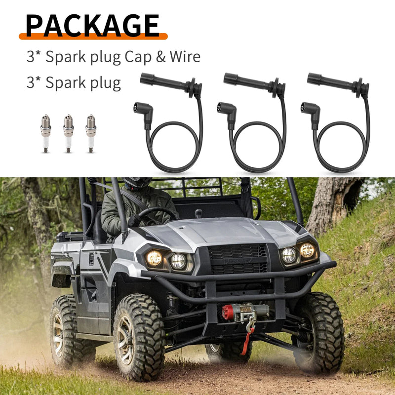 Kawasaki Mule PROFX PROFXT PROFXR Ignition Spark Plug Wire Kit (2015–2023)