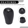 Mazda 626 (1993-2002) Black Plastic Leather 5 Speed Manual Gear Shift Knob