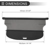 Jeep Cherokee 2019-2023 Gloss Black Retractable Cargo Cover