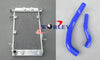 Suzuki LTZ400 KFX400 DVX400 Aluminum Radiator & Red Hose (2003-2008)