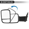 Dodge Ram 1500 with Turn Signal Light Black 2 x Tow Mirrors (2009-2012)