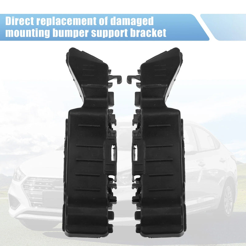 Hyundai Accent (2012) - Plastic Black, 1 Pair Front Bumper Bracket