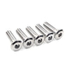 Disc Brake Rotor Fasteners 5 x M8x30mm Ti Hex Socket Bolts