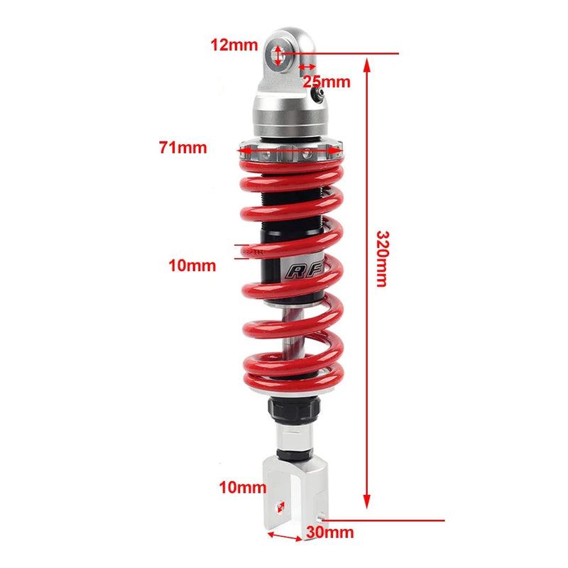 Kawasaki Motorcycle 10mm 320mm Adjustable Shock Absorber