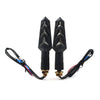 Universal Models 10mm Motorcycle Black LED Amber Turn Signal Lights