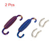 Motorcycle Exhaust Pipe Spring 2 x Stainless Steel Blue