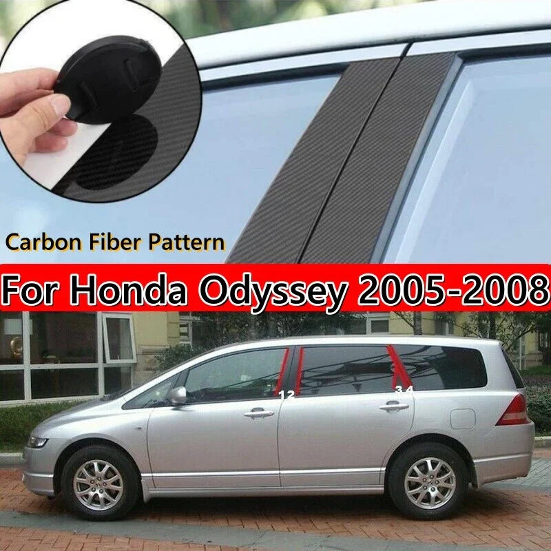 Honda Odyssey 1set Carbon Fiber Door Trim Pillar Post (2005–2008)