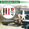 Motorcycle Hand Grips End Polka Dot Rubber Pattern Grips Covers