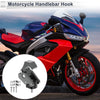 Square Aluminum Alloy Motorcycle Hanging Hook 1 Set Purple 63mm Length