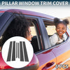 Toyota Prius (2005-2009) Carbon Fiber Black 6 Pcs Door Pillar Window Trim