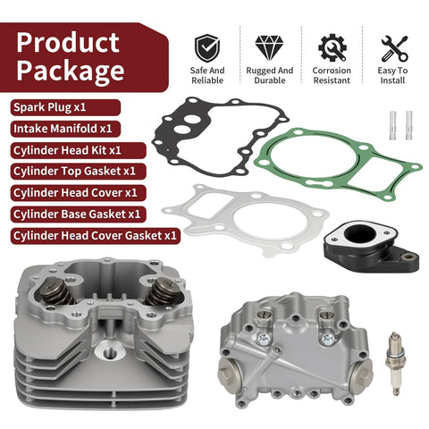 Honda TRX250X Cylinder Head + Gasket + Intake Manifold Boot (2009–2014)