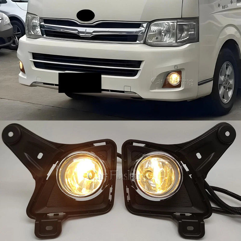 Toyota Hiace Front Bumper Fog Lights Lamp w/ Cover Bezel (2011–2013)