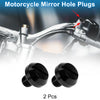 Motorcycle Mirror Hole Plugs Left Hand M8x1.25 2x Motorcycle Screws Black