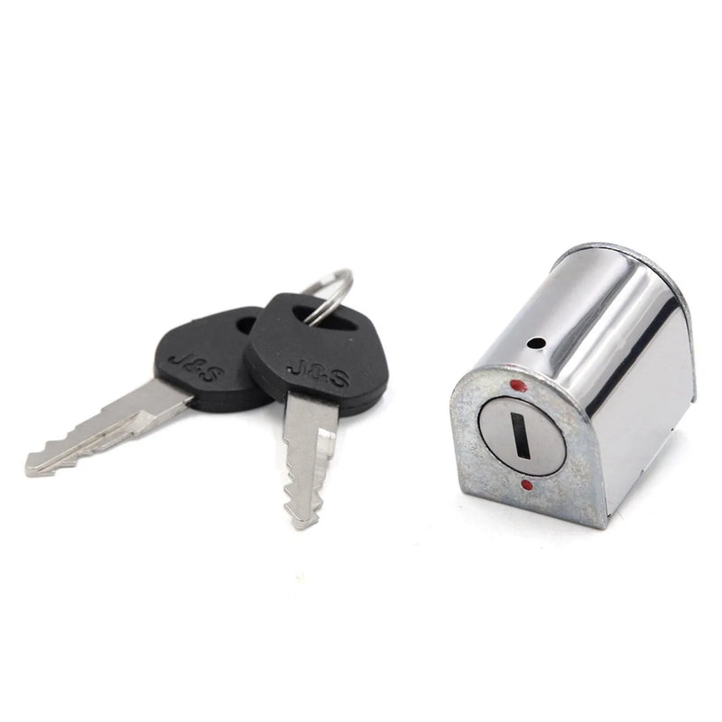 Honda CG125 2 x Stainless Steel Motorcycle Steering Lock Silver Tone