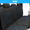 Dodge Ram Black Blue 3 x Pieces Car Rear Seat Covers Protectors