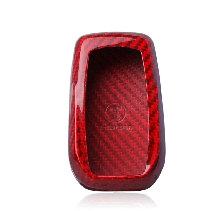 Toyota Fortuner Hilux Prado Red Carbon Fiber Smart Key Case (2015-2023)